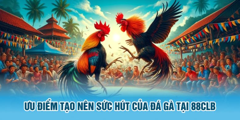 Ưu điểm tạo nên sức hút của đá gà tại 88CLB